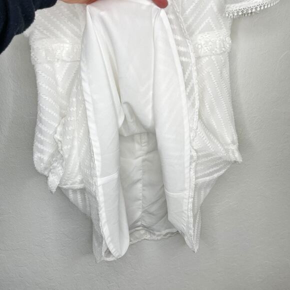 Shilla Chevron Swiss Clip Dot Short Sleeve Classy Fit and Flare Mini Dress Small - Picture 11 of 14